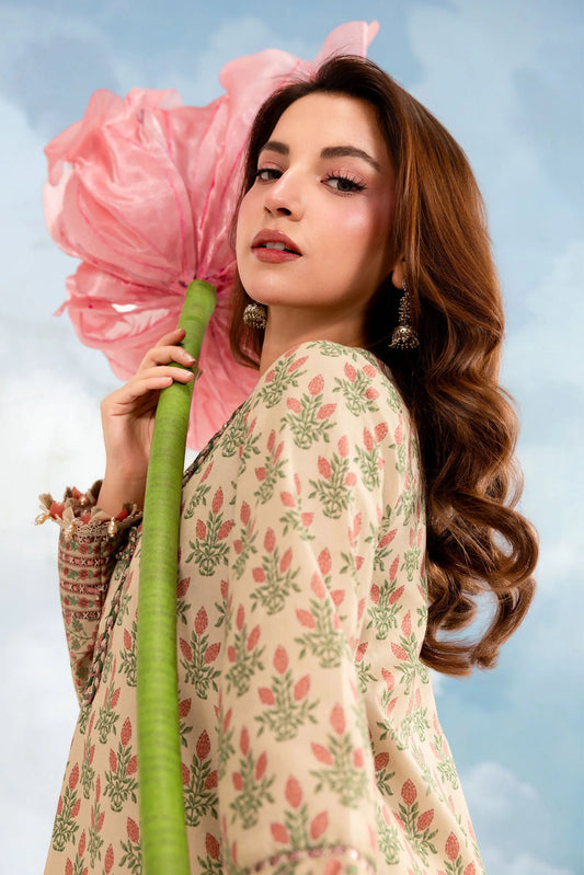 MB-CUSV14-12A | 3 Pc Unstitched Embroidered Lawn Suit | MARIA.B
