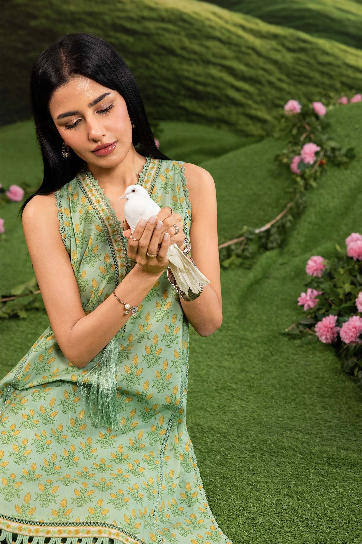 MB-CUSV14-12B | 3 Pc Unstitched Embroidered Lawn Suit | MARIA.B