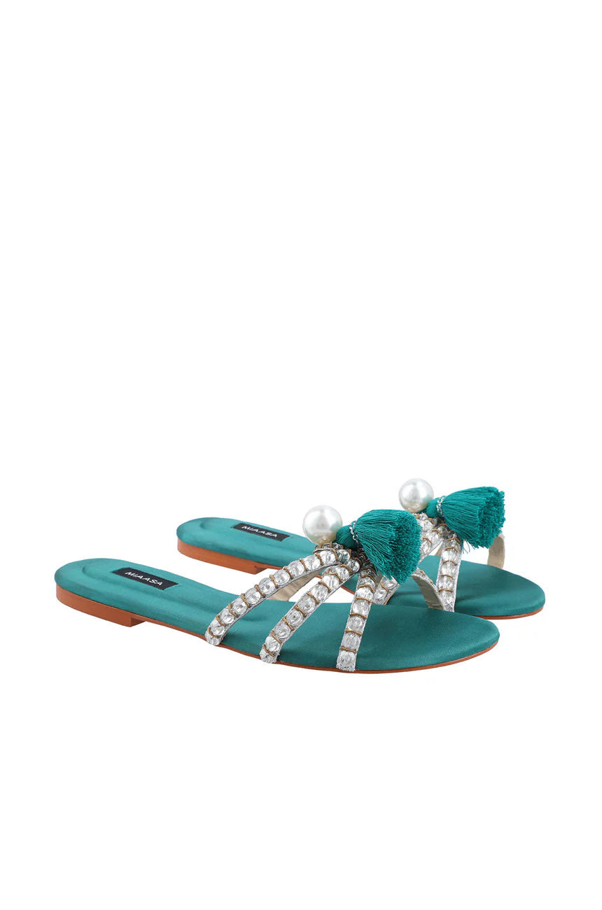 Tara Tassel - Emerald Green | Miaasa | Footwear