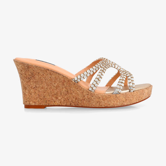 Zee Wedge - Champagne Gold | Miaasa | Footwear