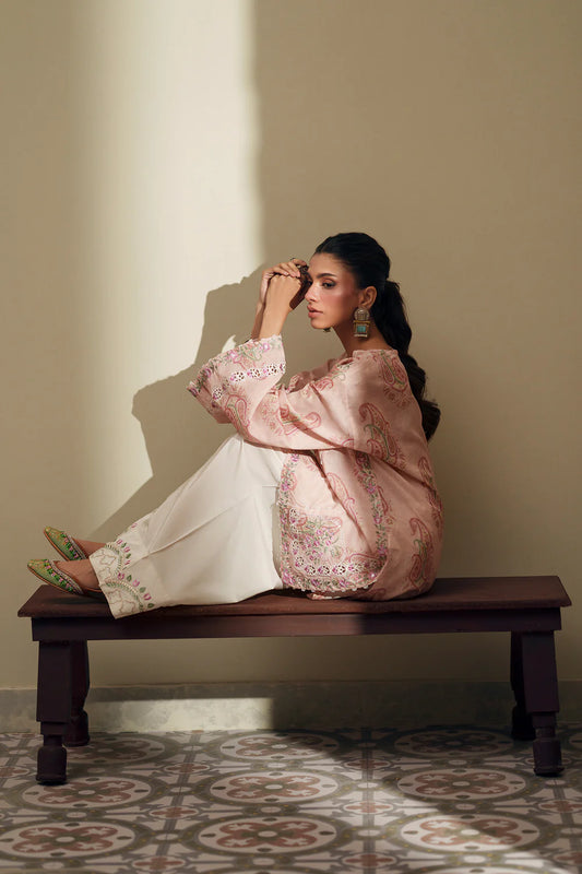 PALE ORANGE | E4265/103/216 | Rozana Collection SS '26- Drop 7 | Ethnc