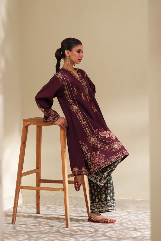 DEEP BURGUNDY | E4453/103/414 | Rozana Collection SS '26- Drop 7 | Ethnc