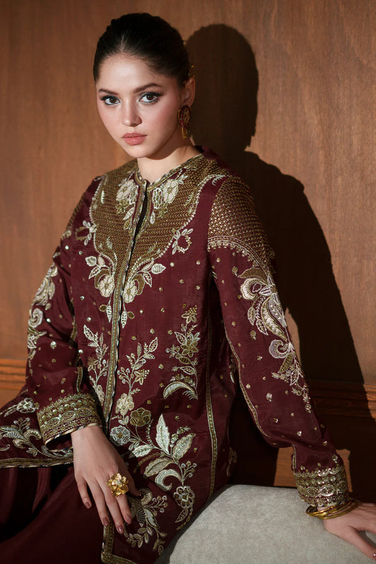 BURGUNDY | E1077/104/415 | Women Boutique Summer '26- Drop 4 | Ethnc