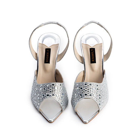 Aura - Silver Heels | L'AMOUR | FOOTWEAR