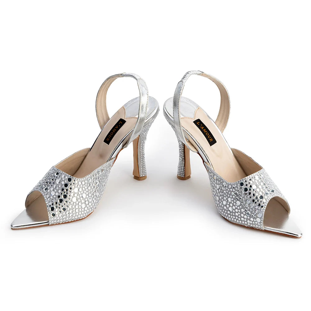 Aura - Silver Heels | L'AMOUR | FOOTWEAR