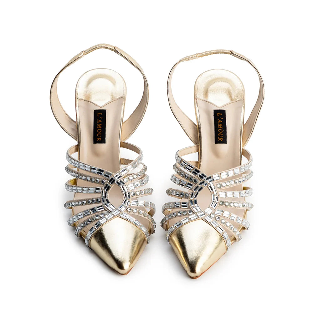 Rima - Gold Heels | L'AMOUR | FOOTWEAR