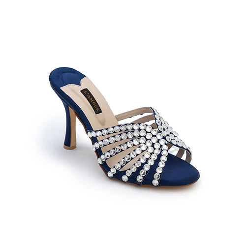 Zeenia Peeptoes Heels - Blue | ODE TO CLASSICS - DROP IV | L'AMOUR | FOOTWEAR