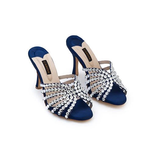 Zeenia Peeptoes Heels - Blue | ODE TO CLASSICS - DROP IV | L'AMOUR | FOOTWEAR