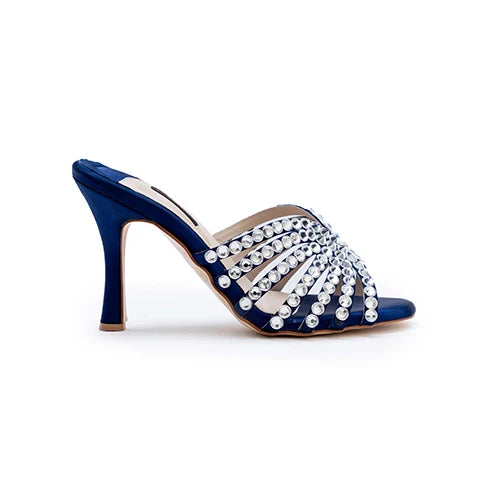 Zeenia Peeptoes Heels - Blue | ODE TO CLASSICS - DROP IV | L'AMOUR | FOOTWEAR