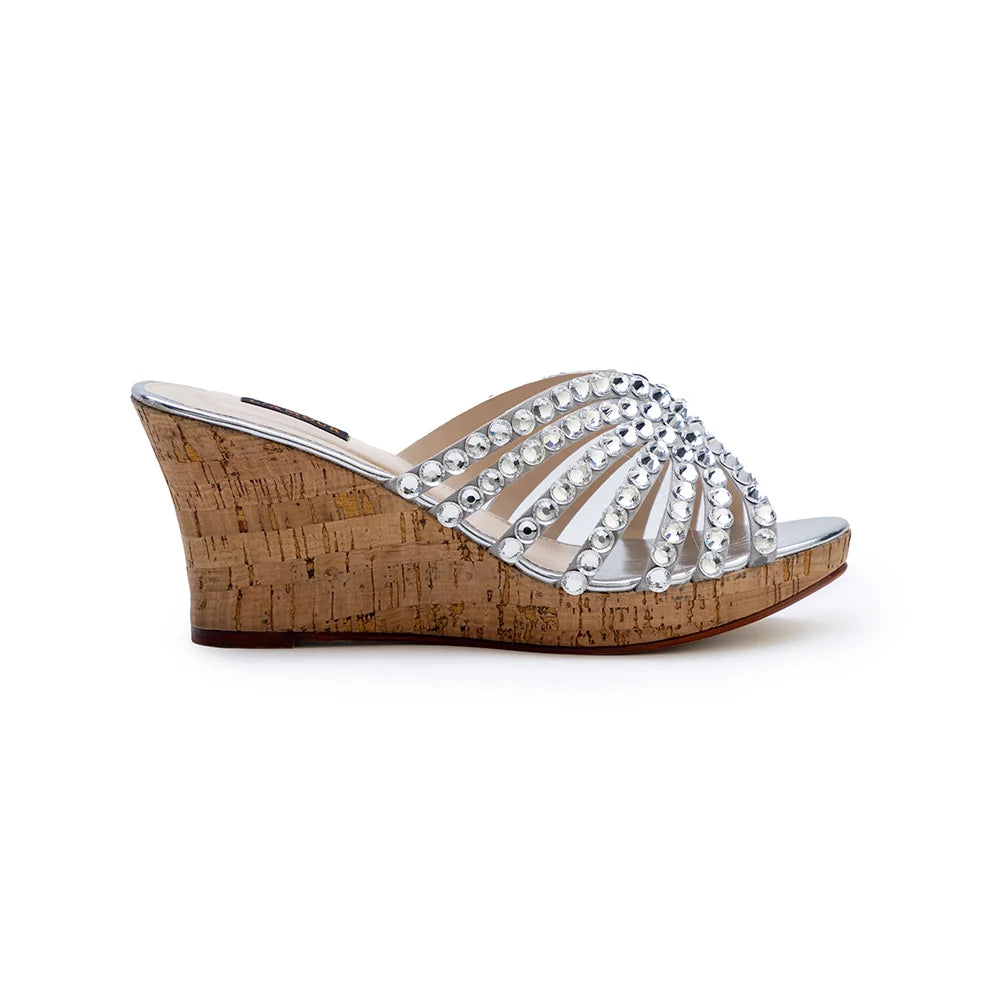 Zeenia Silver Wedges | L'AMOUR | FOOTWEAR