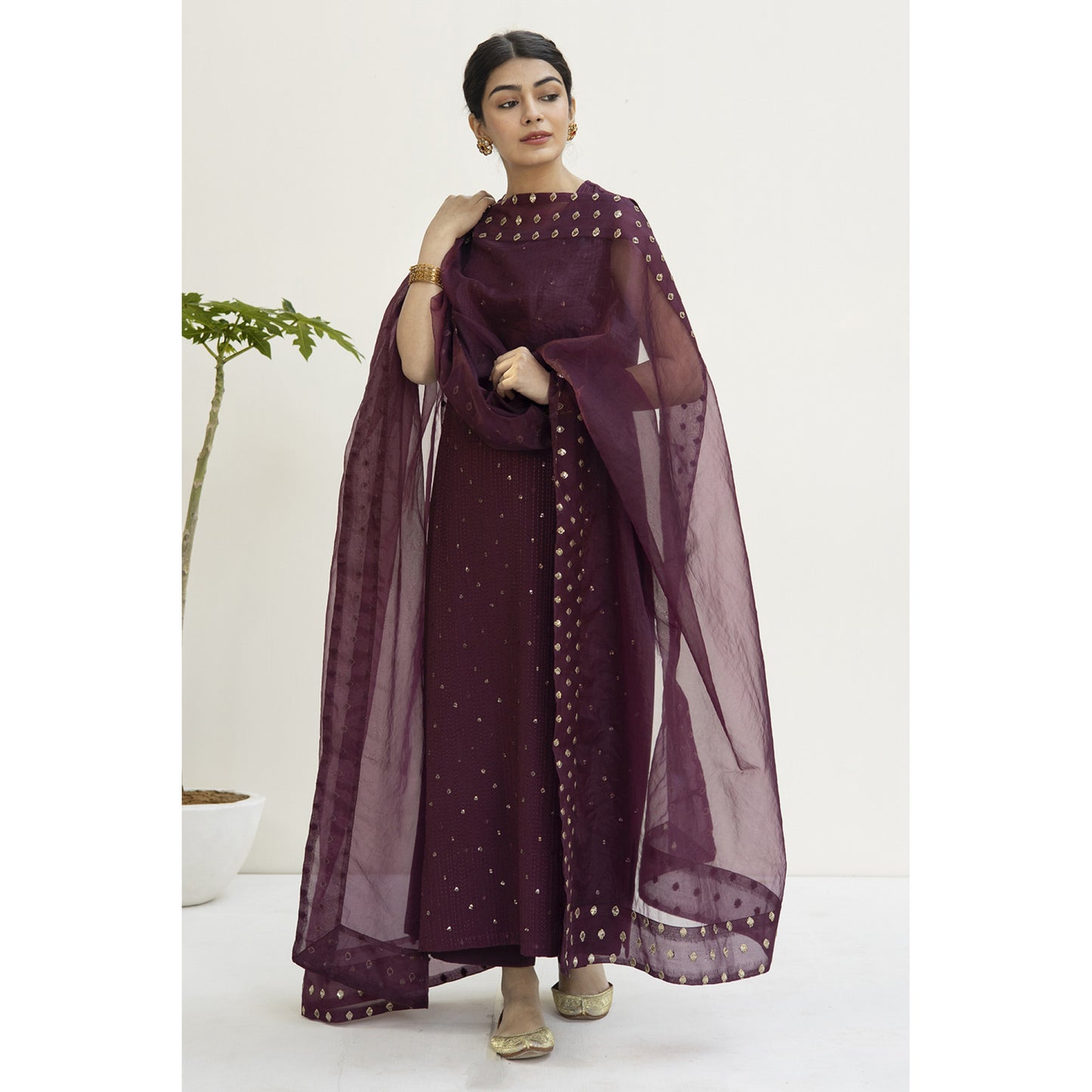 BURGUNDY OUTFIT | FESTIVE' 23 | DYOT