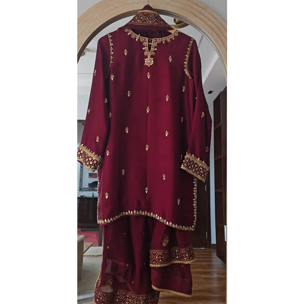 Maya x Deep Maroon | NIMRAH HAFSA