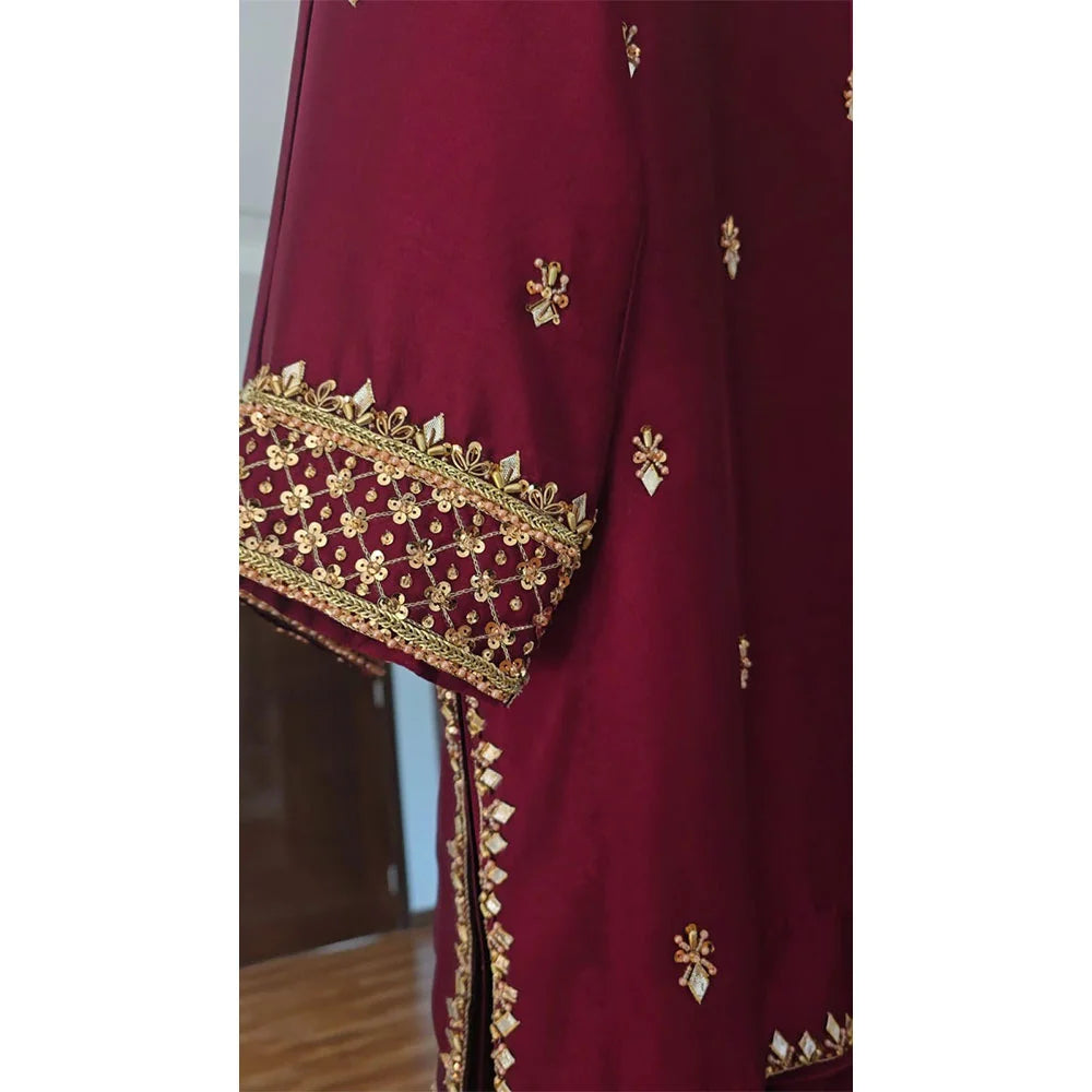 Maya x Deep Maroon | NIMRAH HAFSA