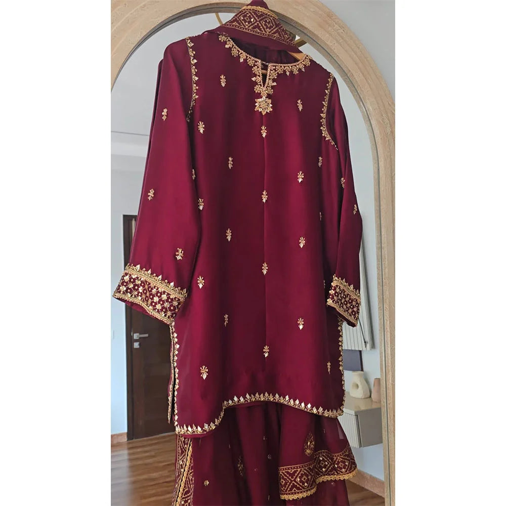 Maya x Deep Maroon | NIMRAH HAFSA