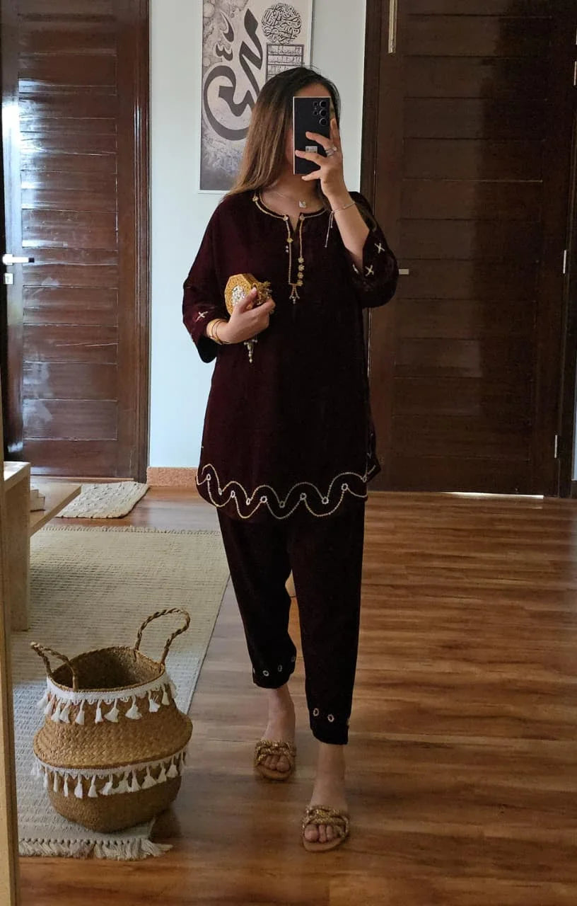 MOCHA BROWN SET | NIMRAH HAFSA