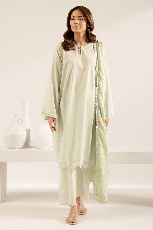 PASTEL FLORET-3PC (SHIRT, TROUSER & DUPATTA) | Cross Stitch(RTS)