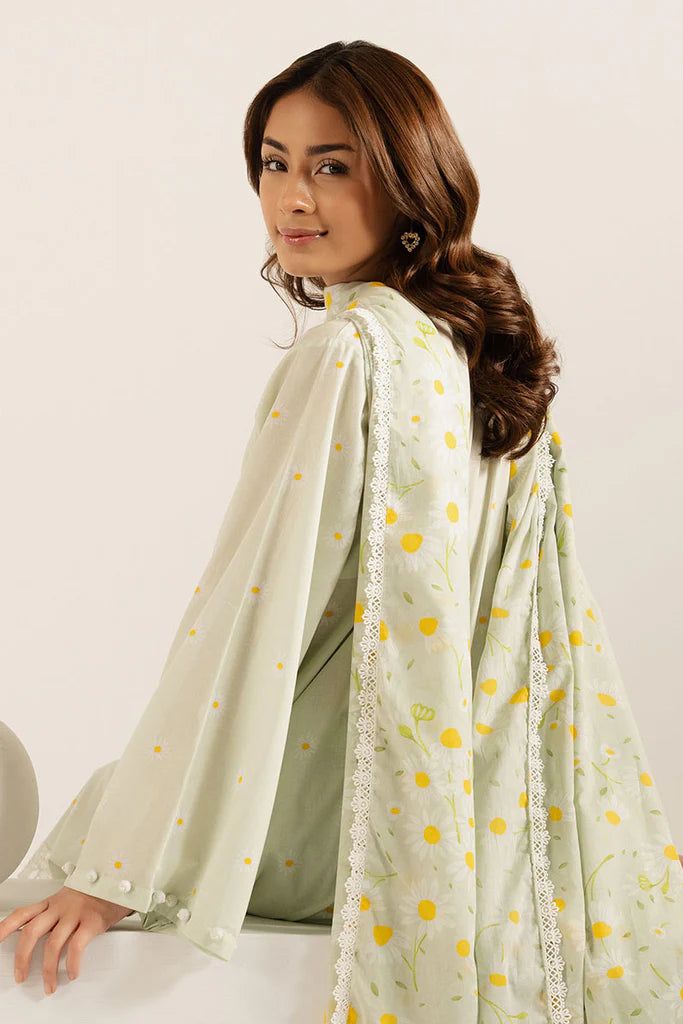 PASTEL FLORET-3PC (SHIRT, TROUSER & DUPATTA) | Cross Stitch(RTS)