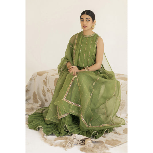 PEAR GREEN OUTFIT | NARGIS | DYOT