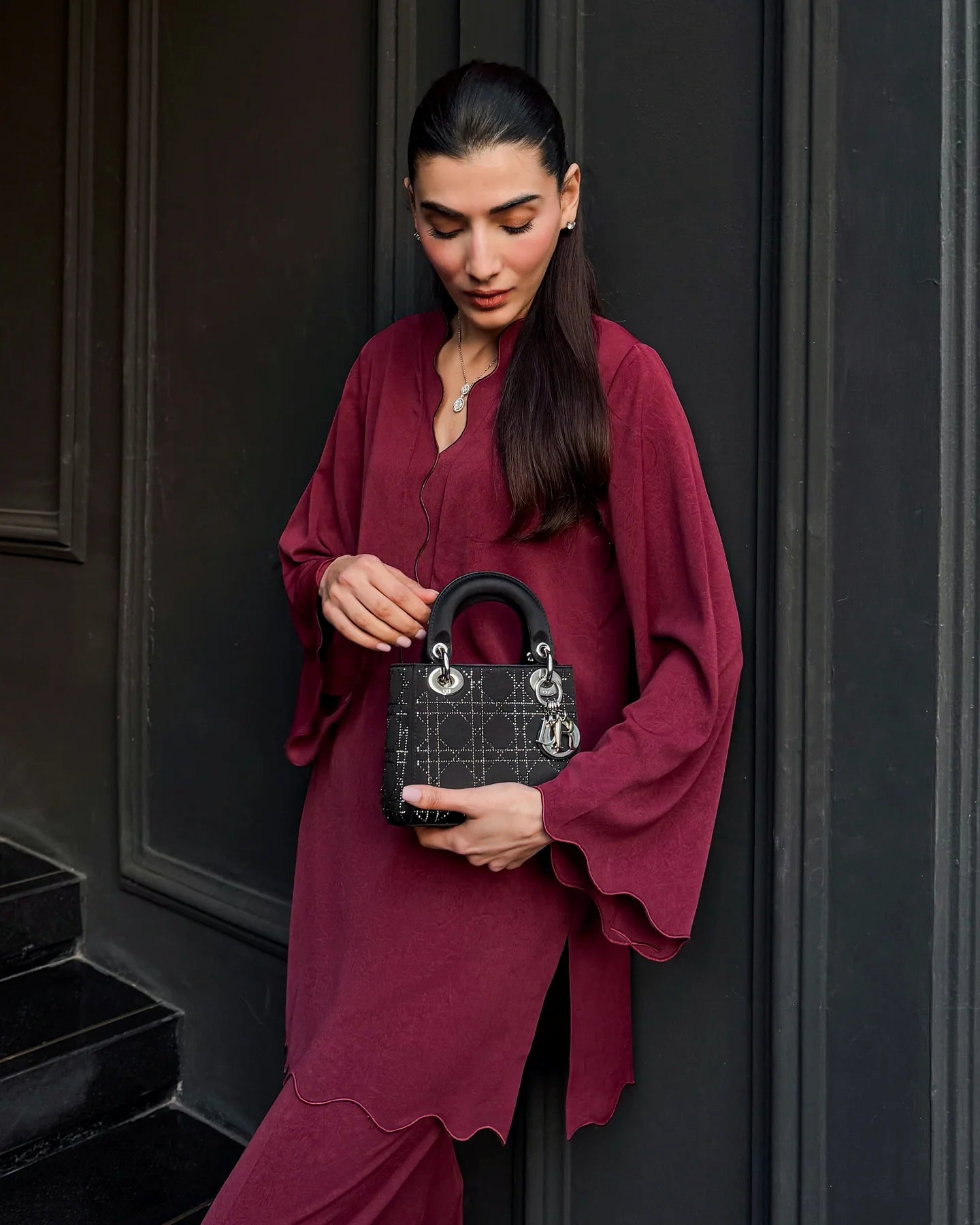 Burgundy Scallop Set | LIRA