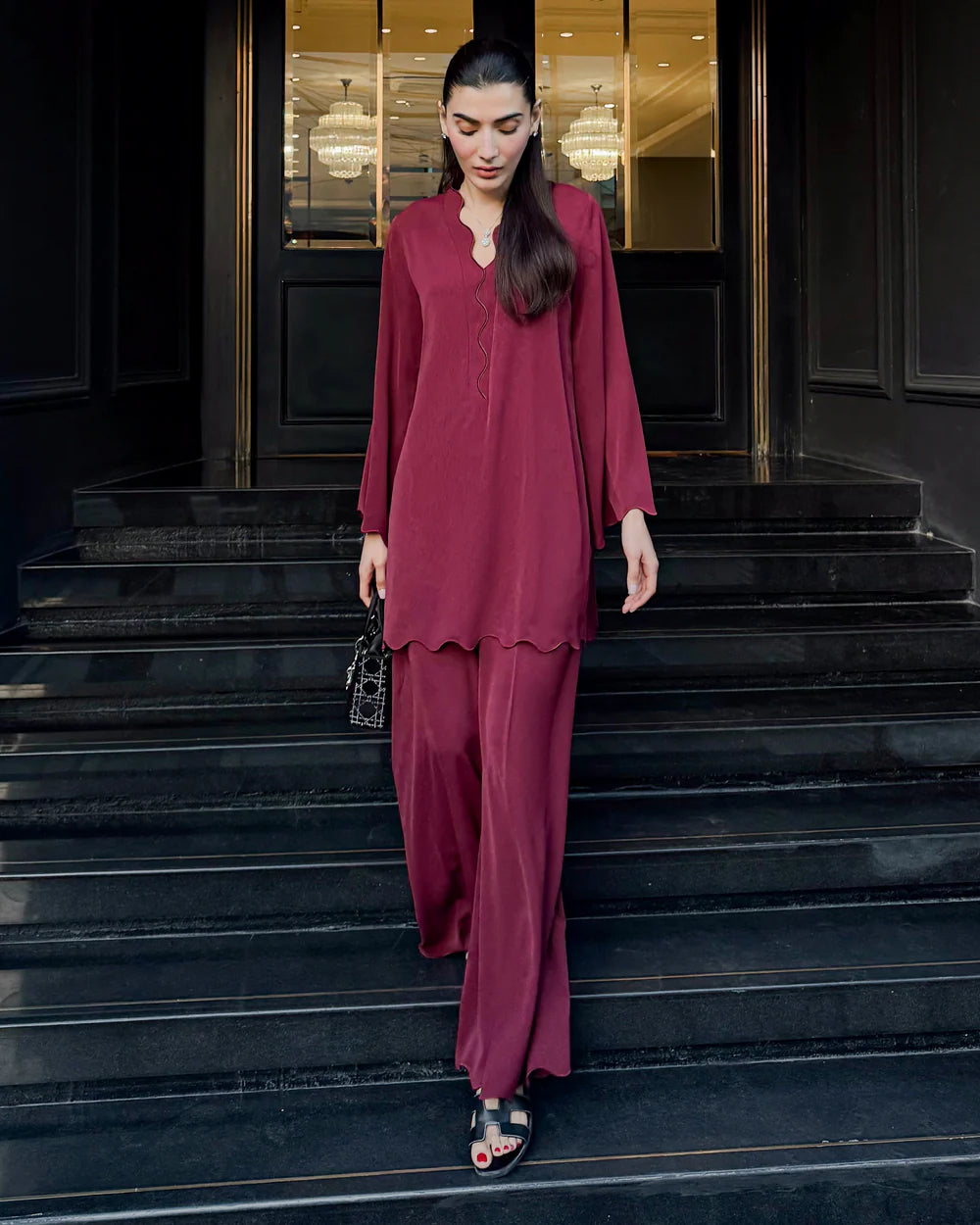 Burgundy Scallop Set | LIRA