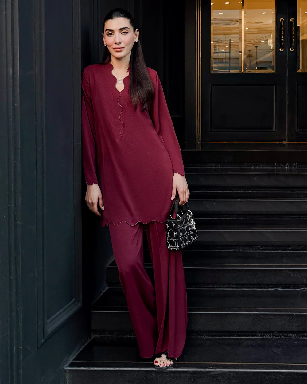 Burgundy Scallop Set | LIRA