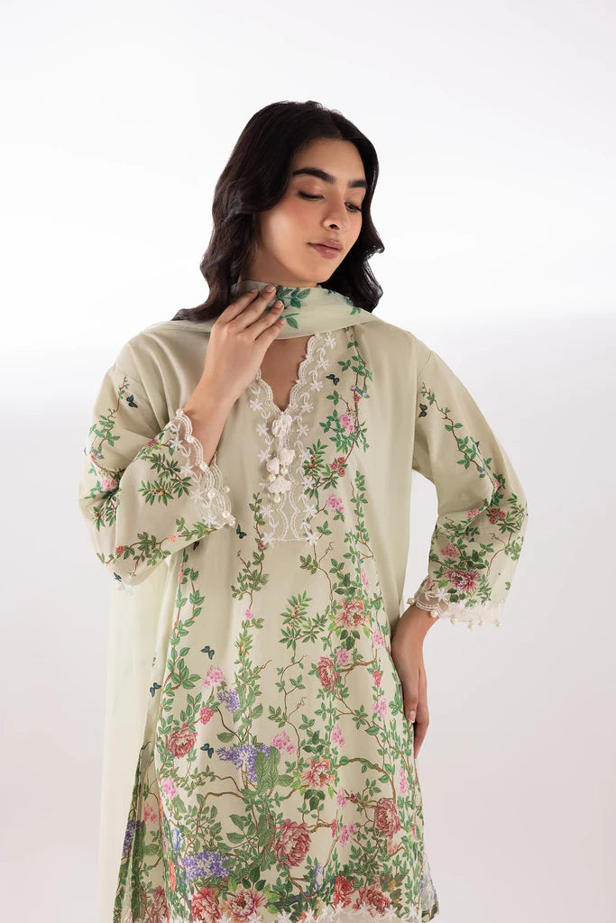 SC26MUZ202BP3 | Spring Summer '26 - Stitched Embroidered Muzlin Lawn Suit | SANA SAFINAZ