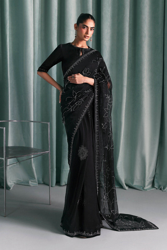 SF-PF26-02 | Embellished Chiffon Saree | MARIA.B
