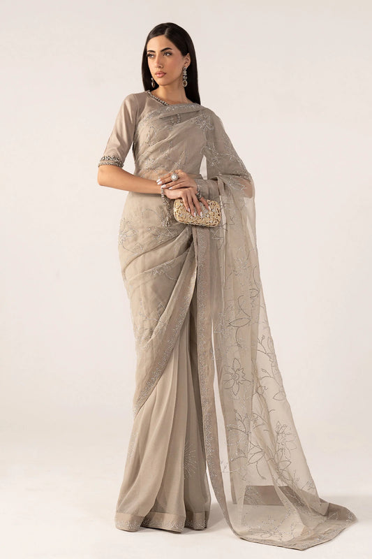 SF-PF26-02 | Embellished Chiffon Saree | MARIA.B