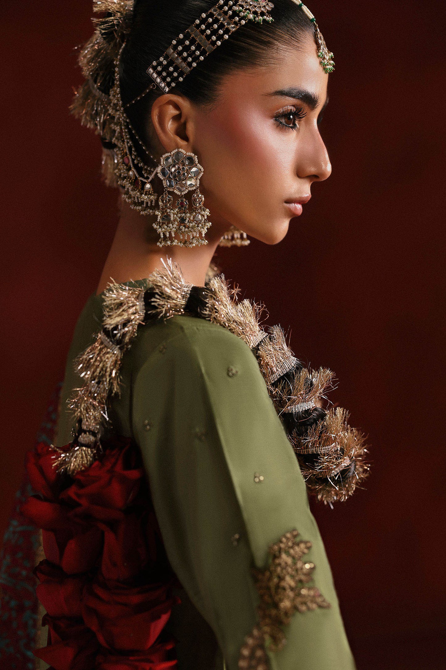 SF-PF26-03 | 3 Piece Embroidered Tissue Silk Suit | MARIA.B
