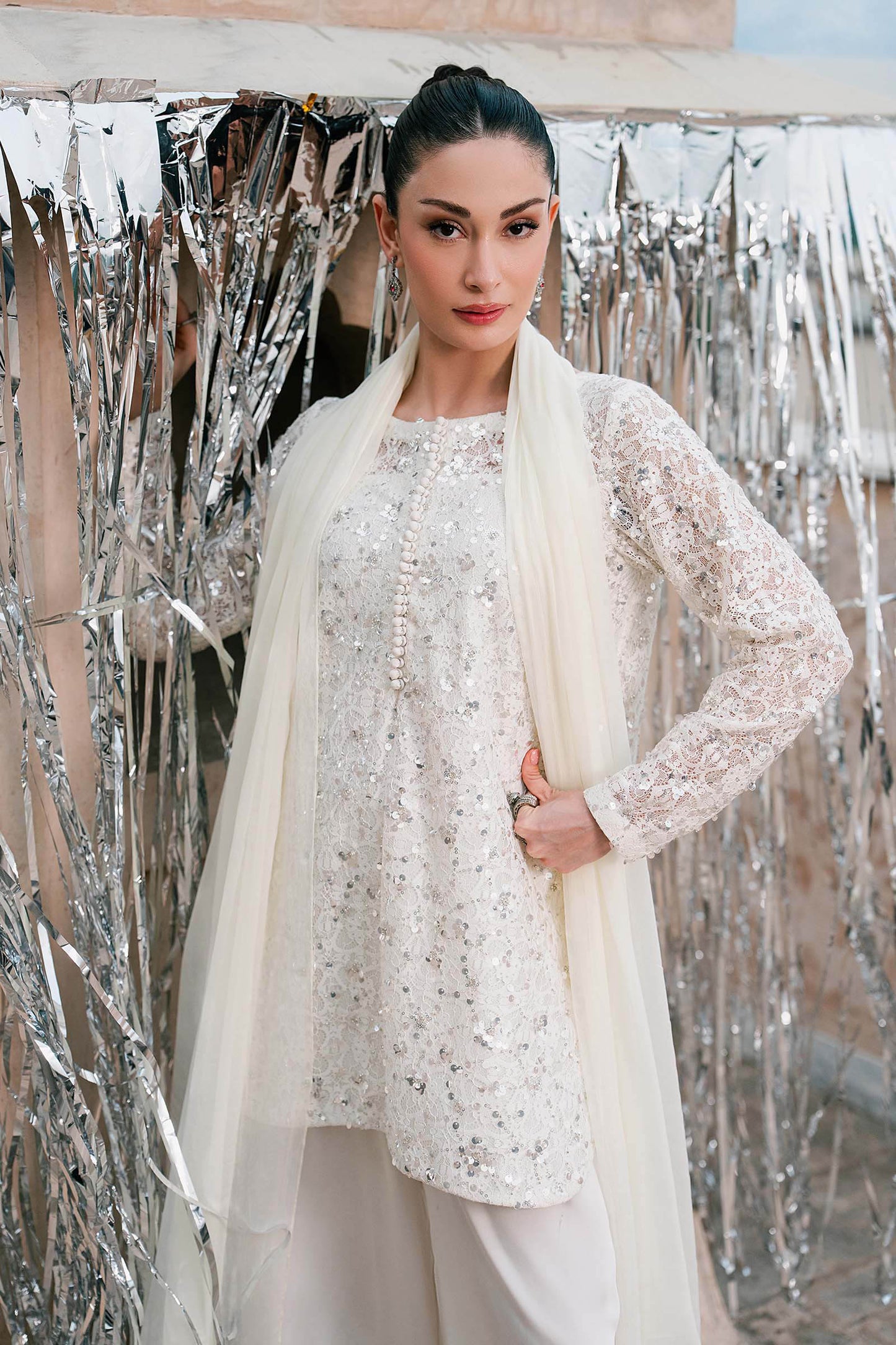 SF-EA26-01-Off White | 3 Piece Embroidered Net Suit | MARIA.B