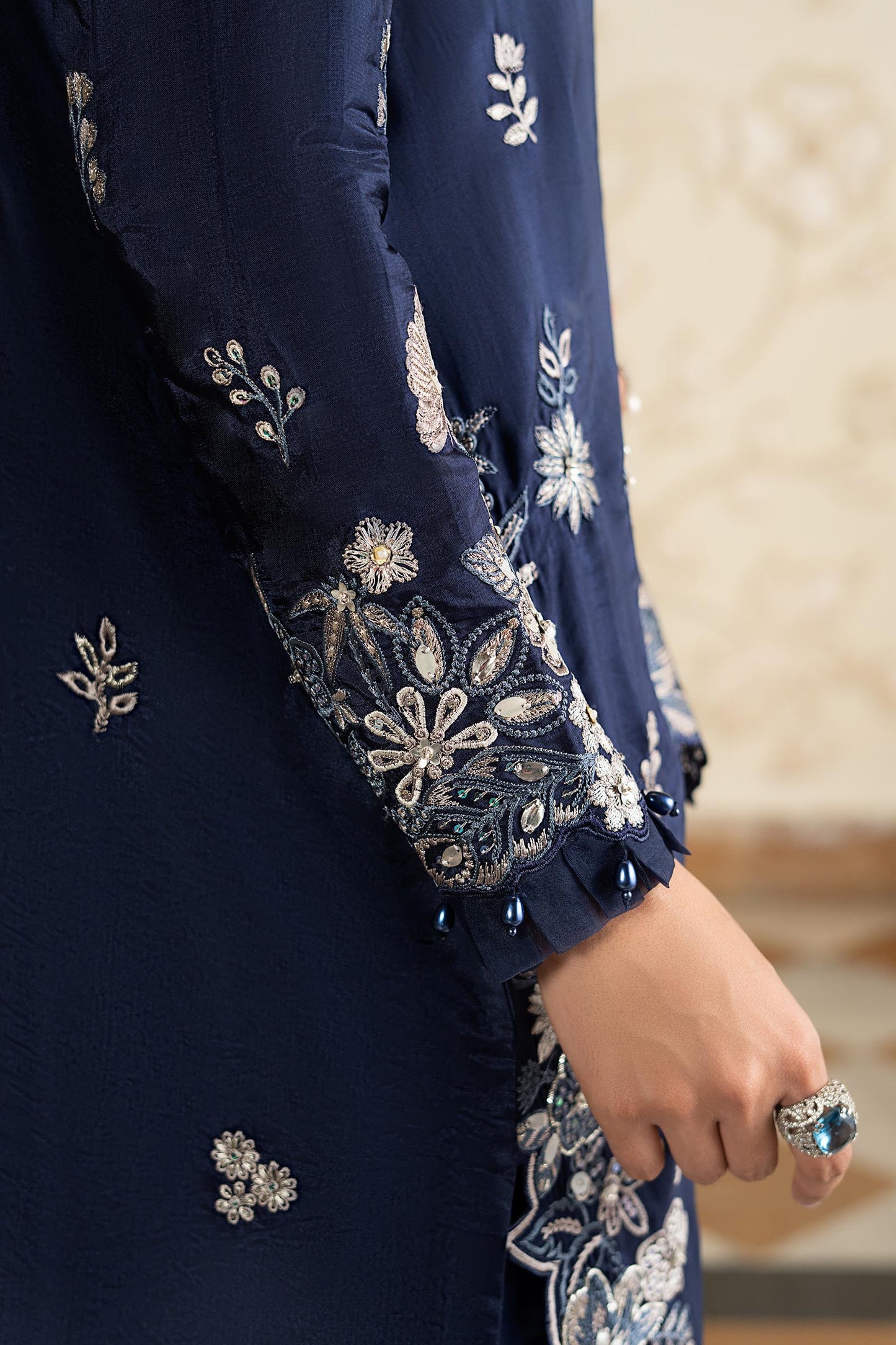 SF-EA26-12 | 3 Piece Embroidered Tissue Silk Suit | MARIA.B