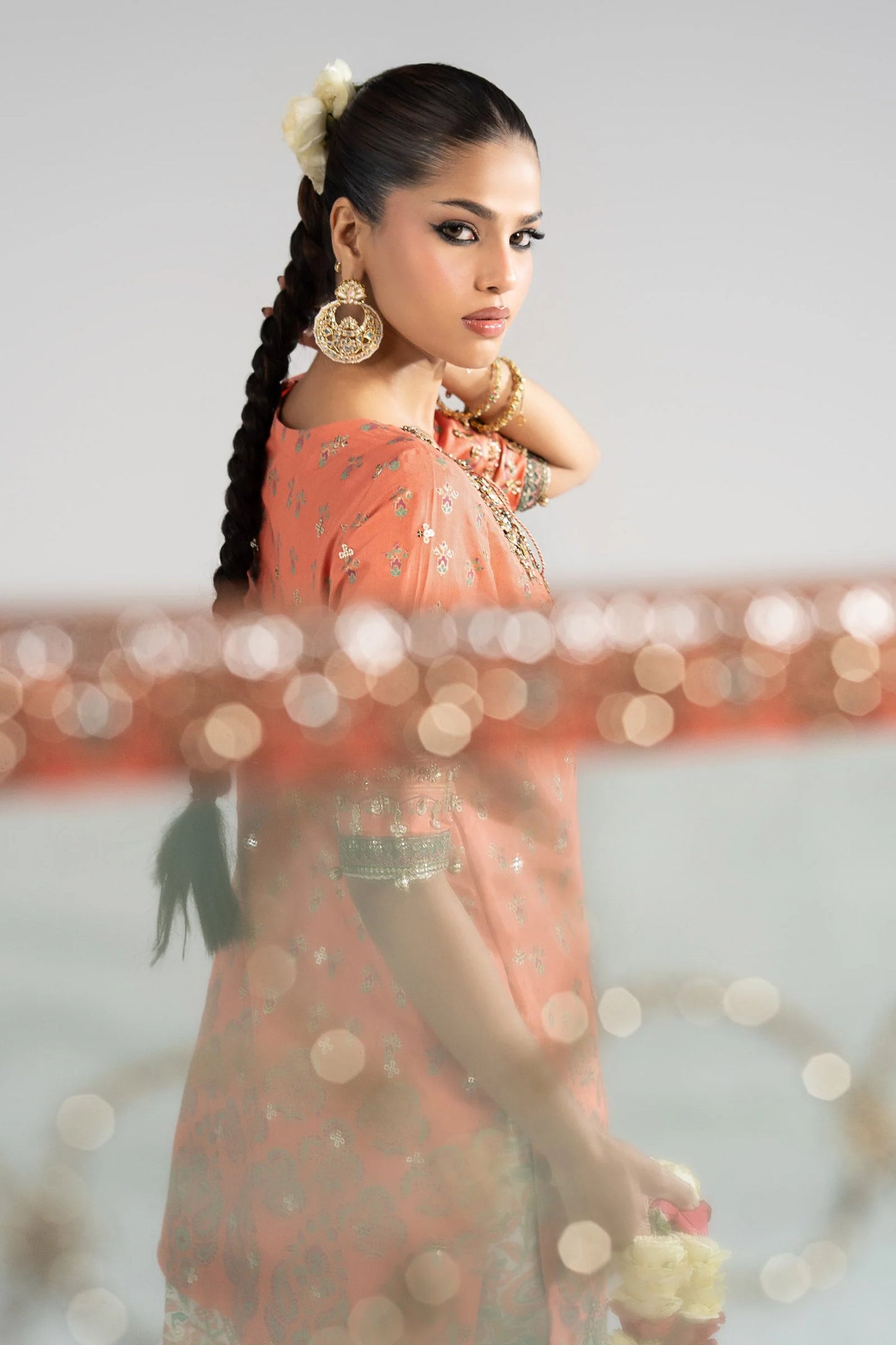 SF-EA26-21 | 3 Piece Embroidered Raw Silk Suit | MARIA.B