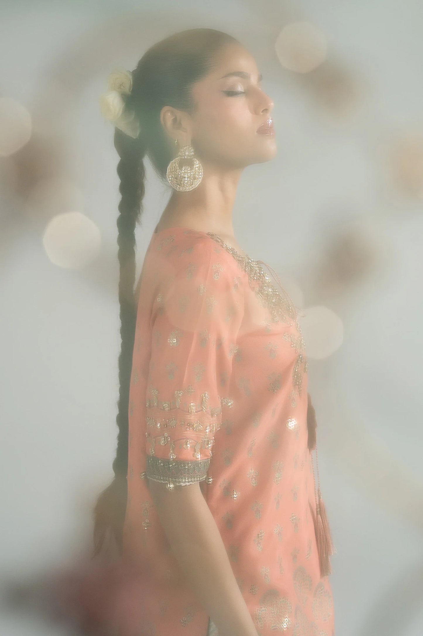 SF-EA26-21 | 3 Piece Embroidered Raw Silk Suit | MARIA.B