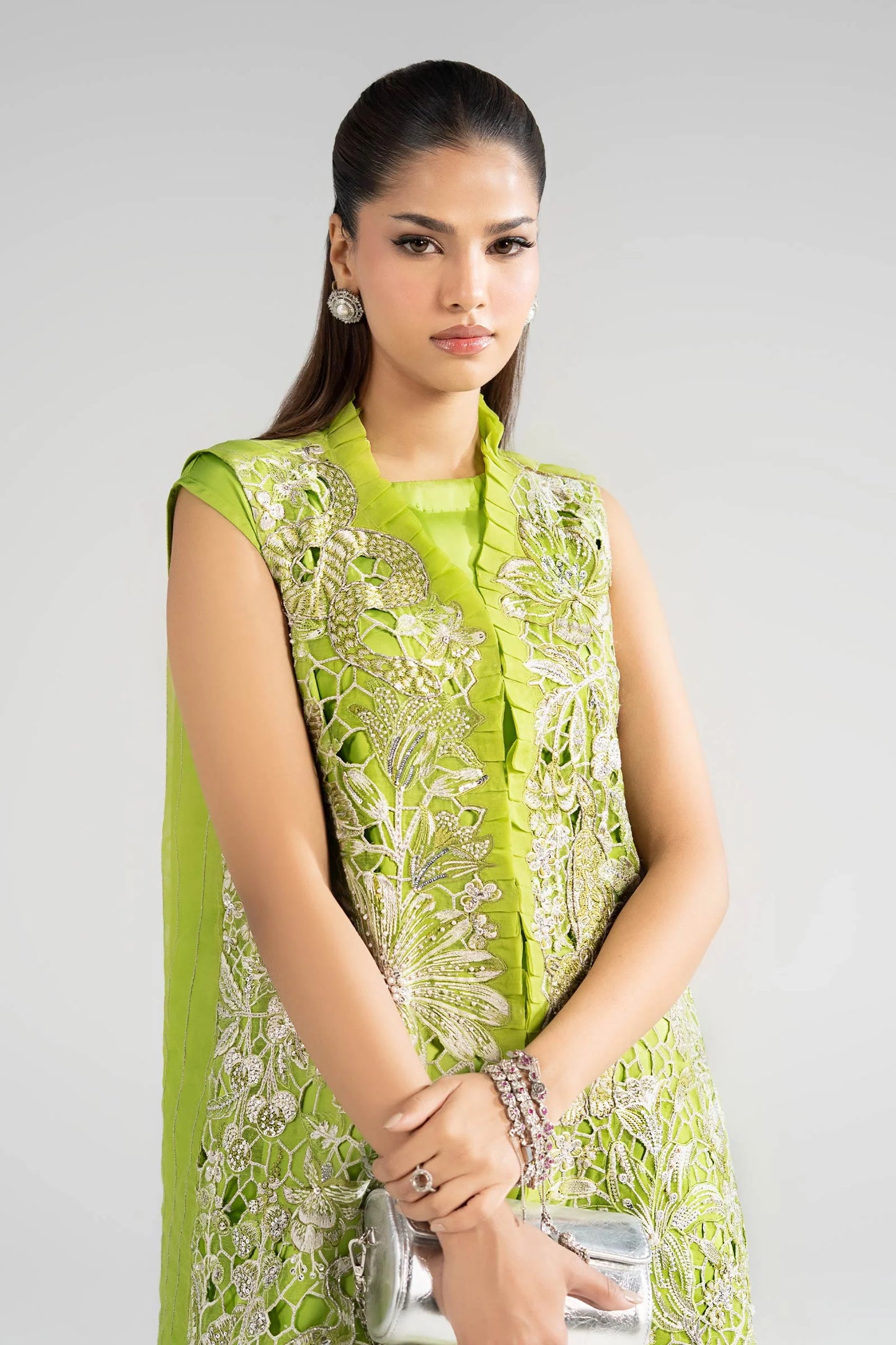 SF-EA26-22 | 3 Piece Embroidered Organza Suit | MARIA.B