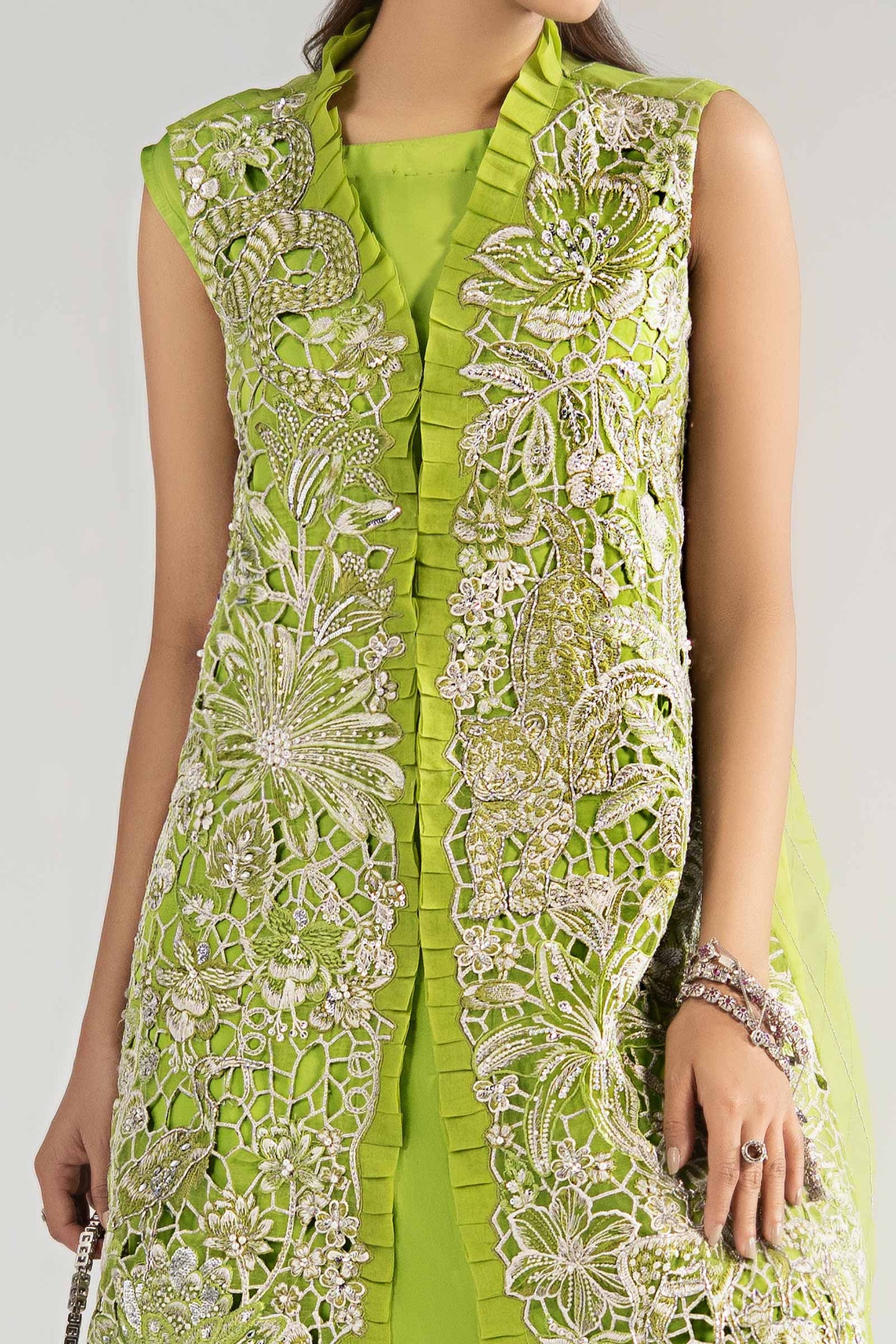 SF-EA26-22 | 3 Piece Embroidered Organza Suit | MARIA.B
