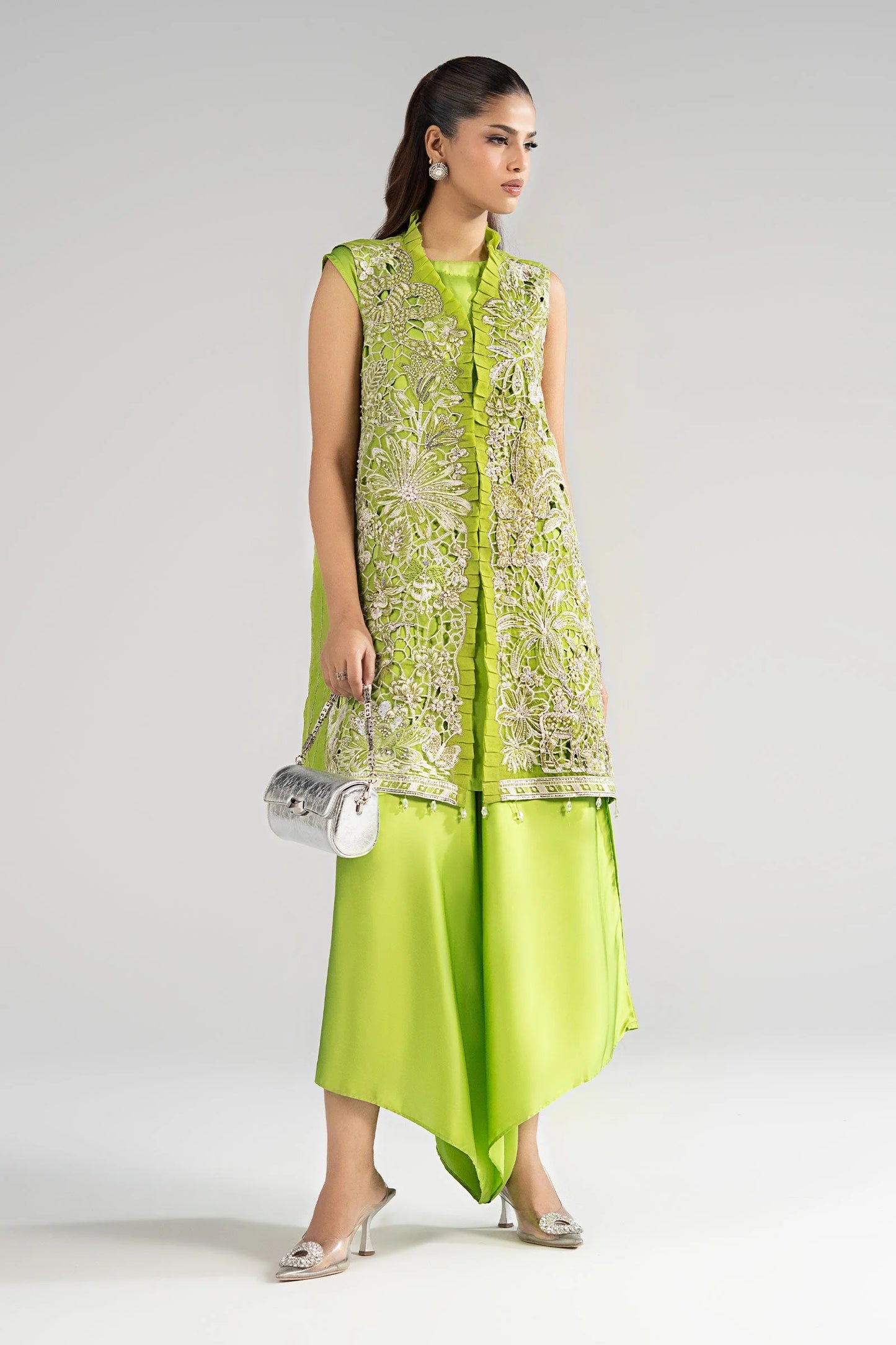 SF-EA26-22 | 3 Piece Embroidered Organza Suit | MARIA.B