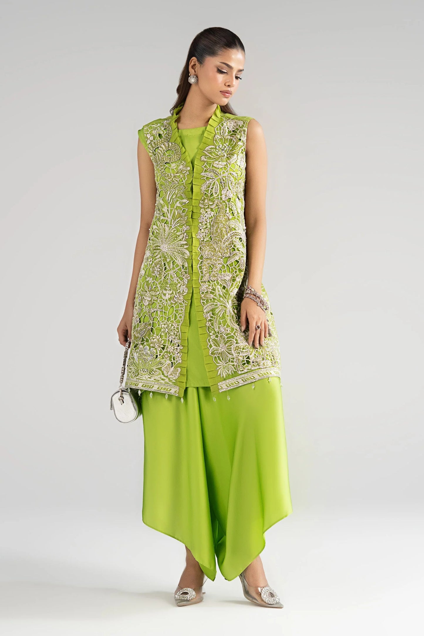 SF-EA26-22 | 3 Piece Embroidered Organza Suit | MARIA.B