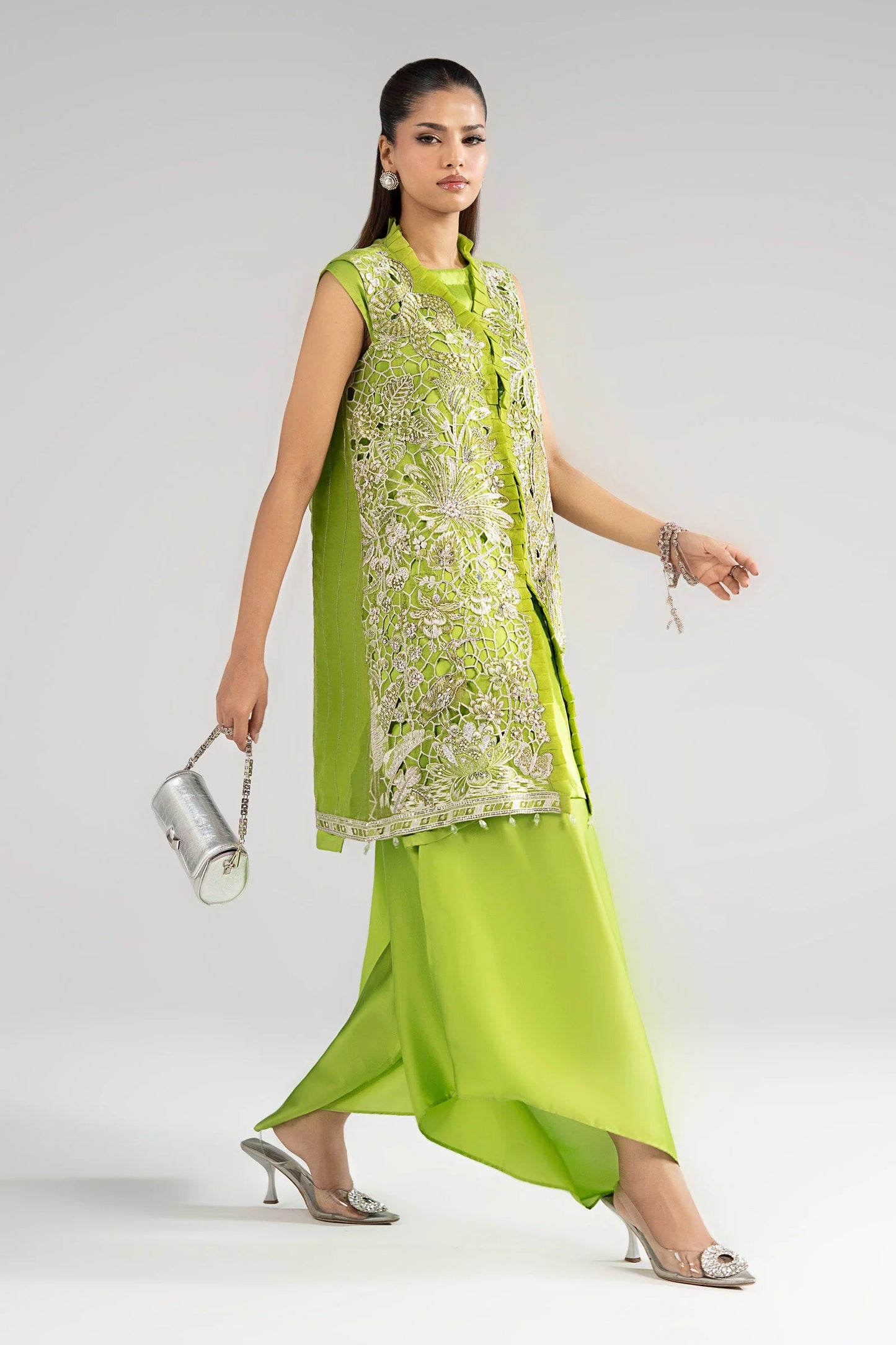 SF-EA26-22 | 3 Piece Embroidered Organza Suit | MARIA.B