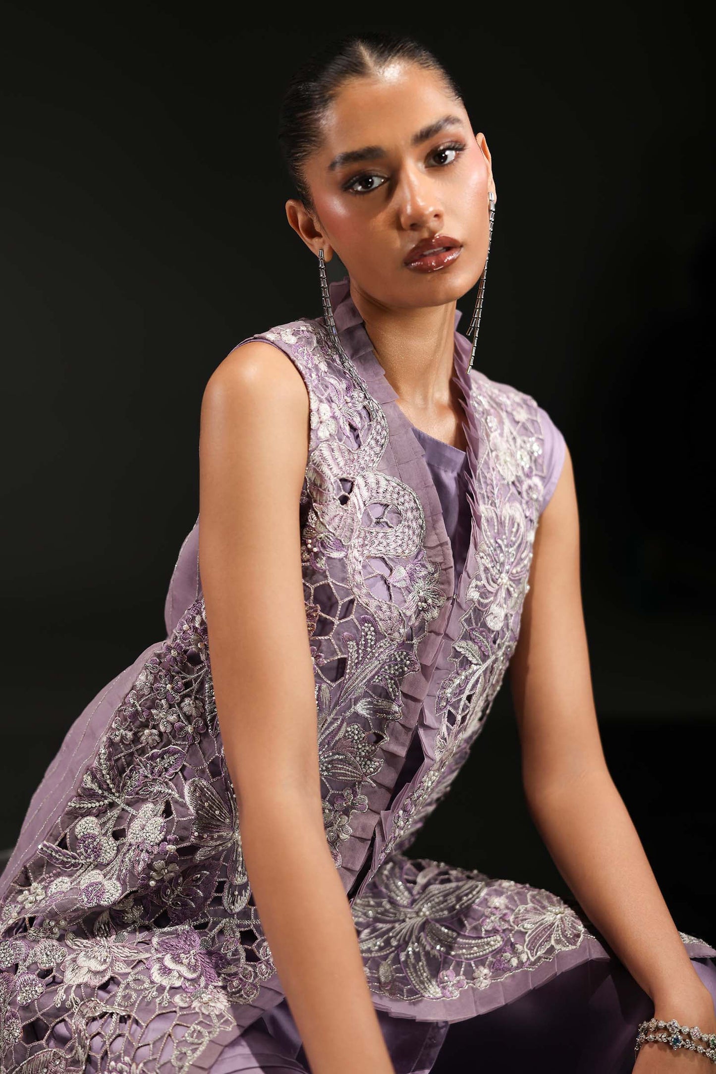 SF-EA26-22 | 3 Piece Embroidered Organza Suit | MARIA.B