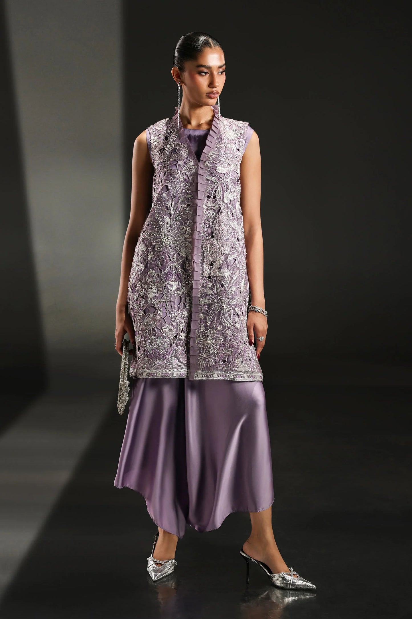 SF-EA26-22 | 3 Piece Embroidered Organza Suit | MARIA.B