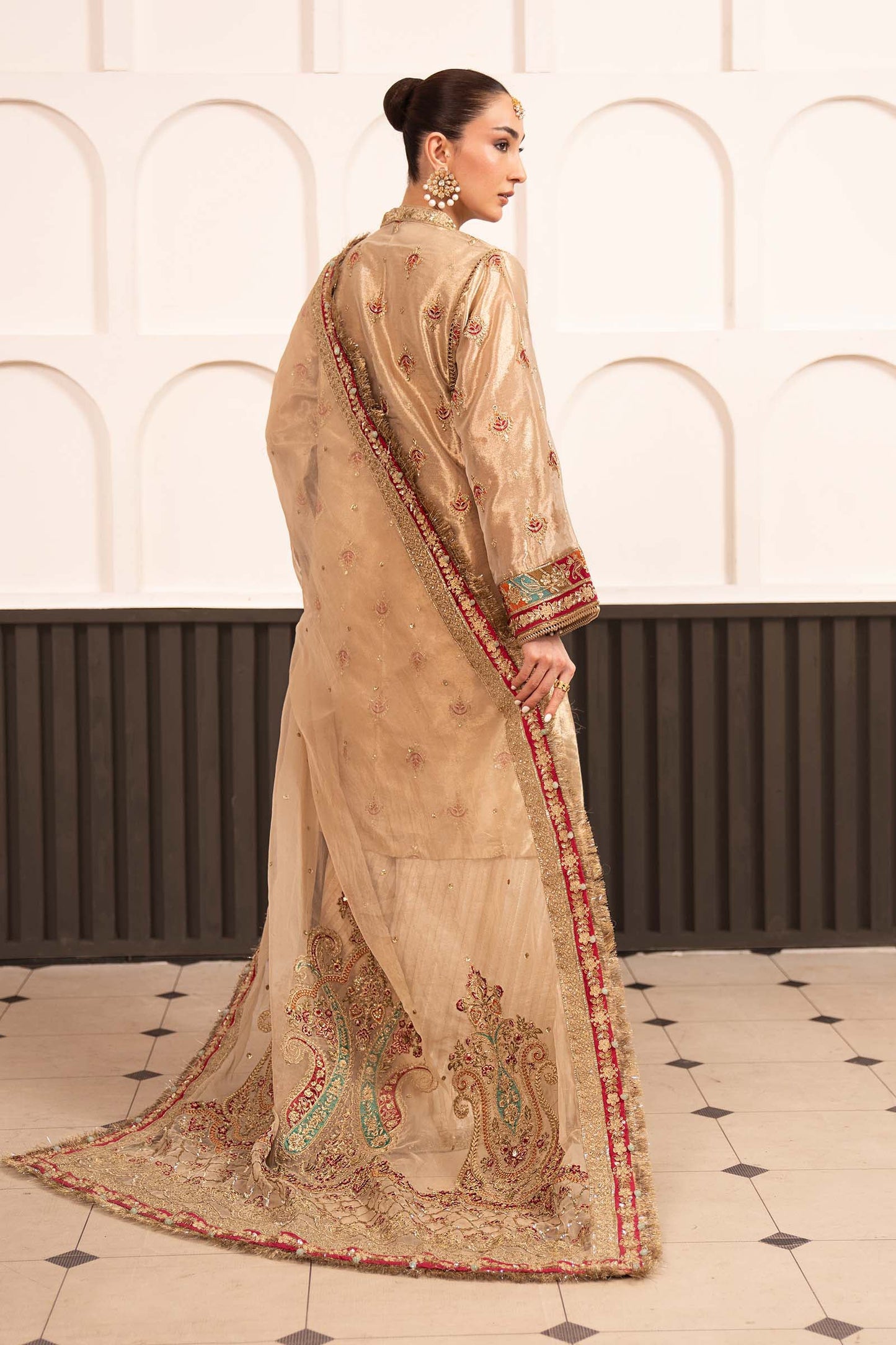 SF-EF23-27R1 | 3 Piece Embroidered Tissue Suit | MARIA.B