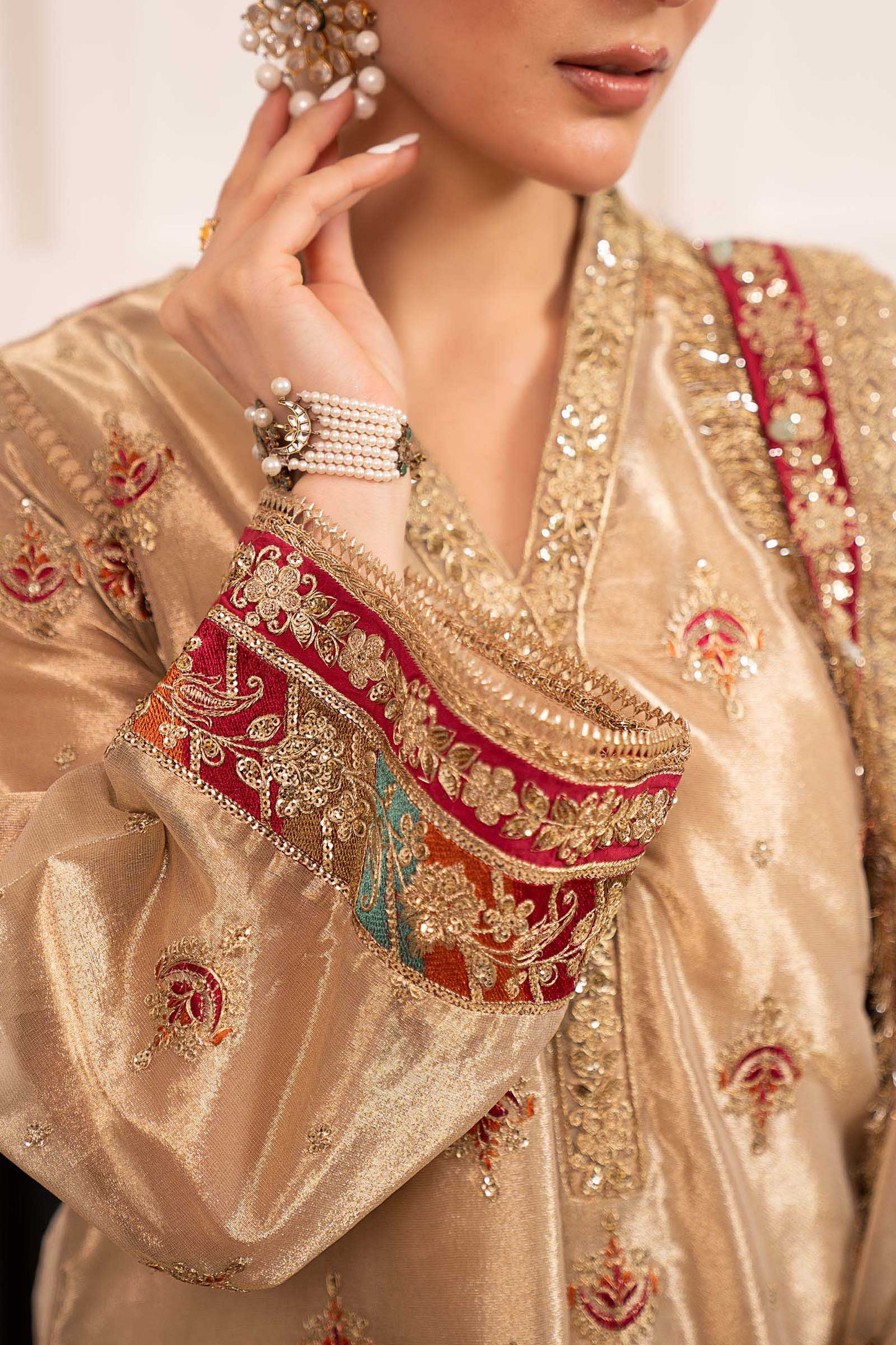 SF-EF23-27R1 | 3 Piece Embroidered Tissue Suit | MARIA.B