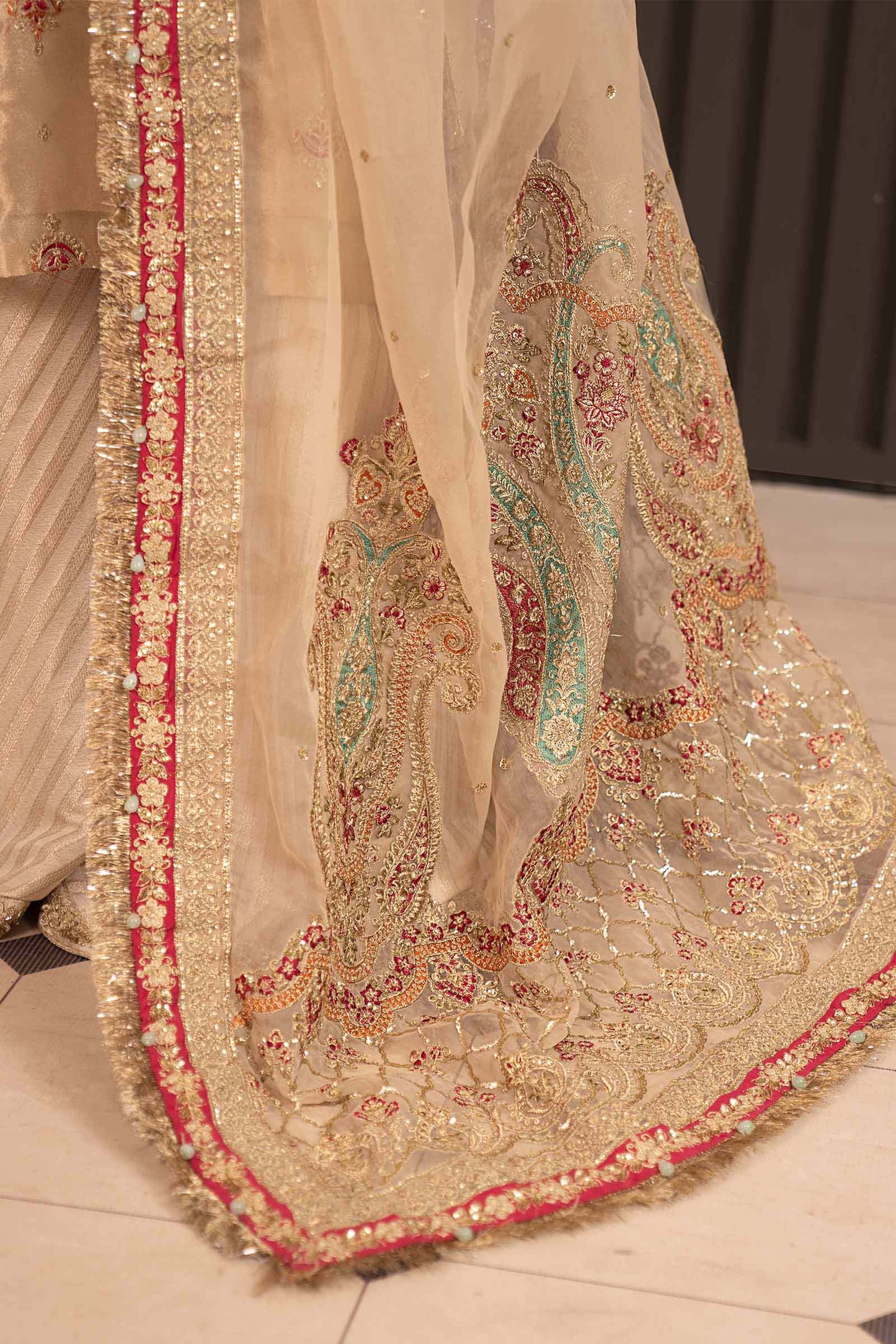 SF-EF23-27R1 | 3 Piece Embroidered Tissue Suit | MARIA.B