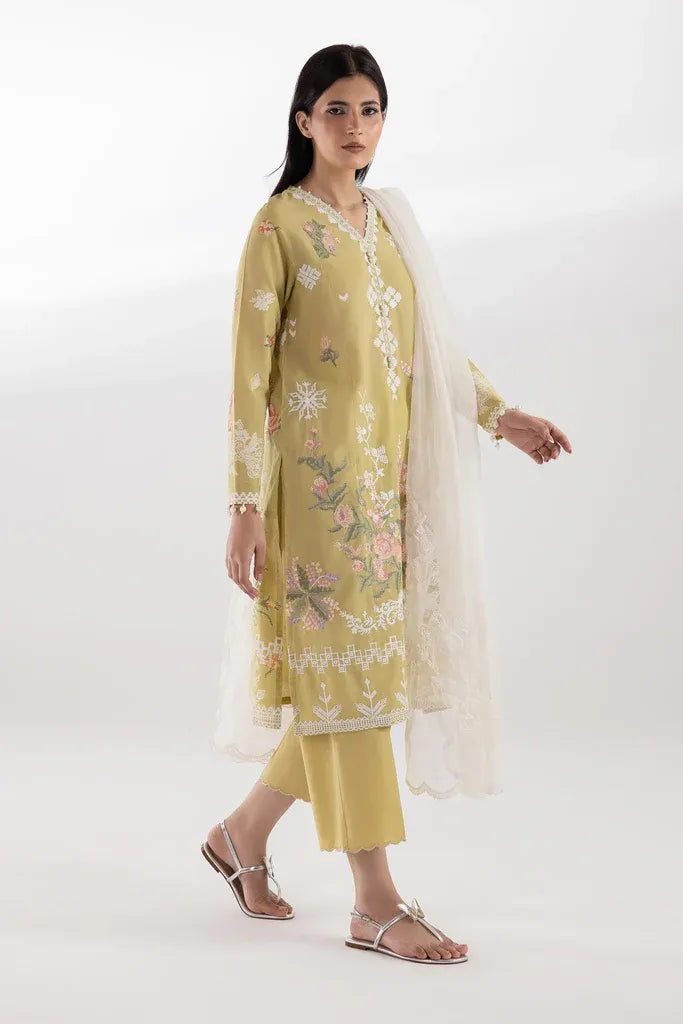 SC26MUZ116BP3 | Spring Summer '26 - Stitched Muzlin Lawn Suit  | SANA SAFINAZ