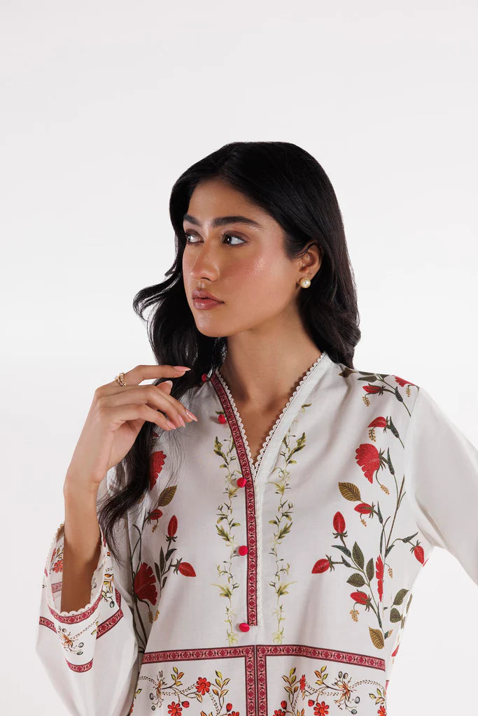 SS26BSP024P2T | Spring Summer '26 - Stitched Printed Lawn Shirt + Culotte | SANA SAFINAZ