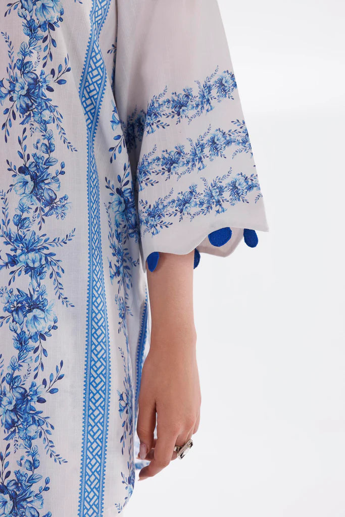 SS26BSP031P2T | Spring Summer '26 - Stitched Printed Slub Shirt + Shalwar | SANA SAFINAZ