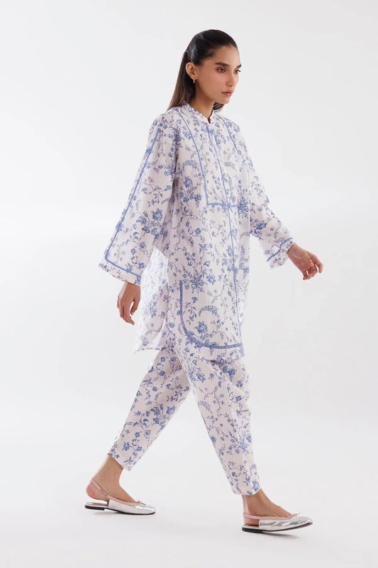 SS26BSP036P2T | Spring Summer '26 - Stitched Printed Brochia Shirt + Shalwar  | SANA SAFINAZ