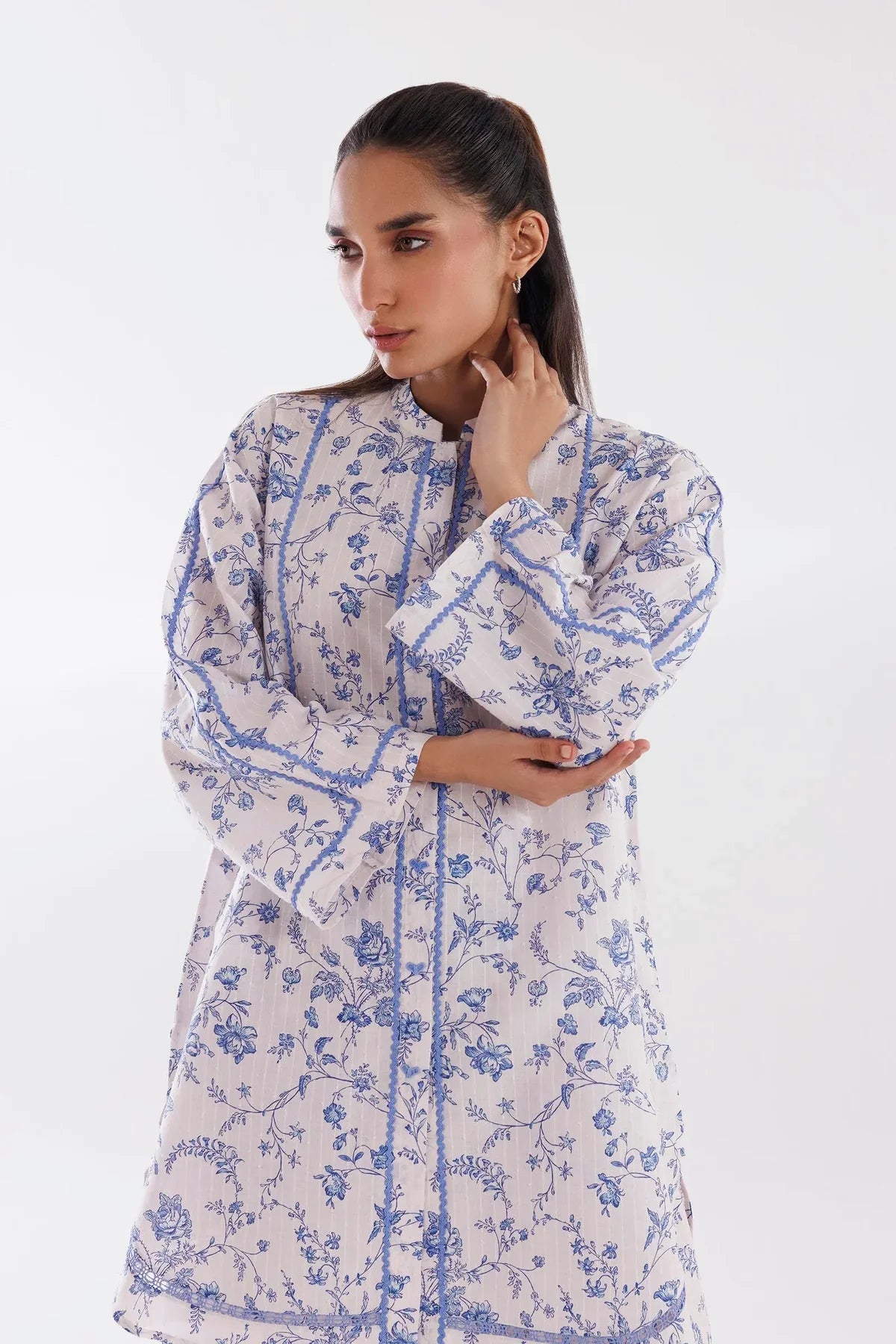 SS26BSP036P2T | Spring Summer '26 - Stitched Printed Brochia Shirt + Shalwar  | SANA SAFINAZ
