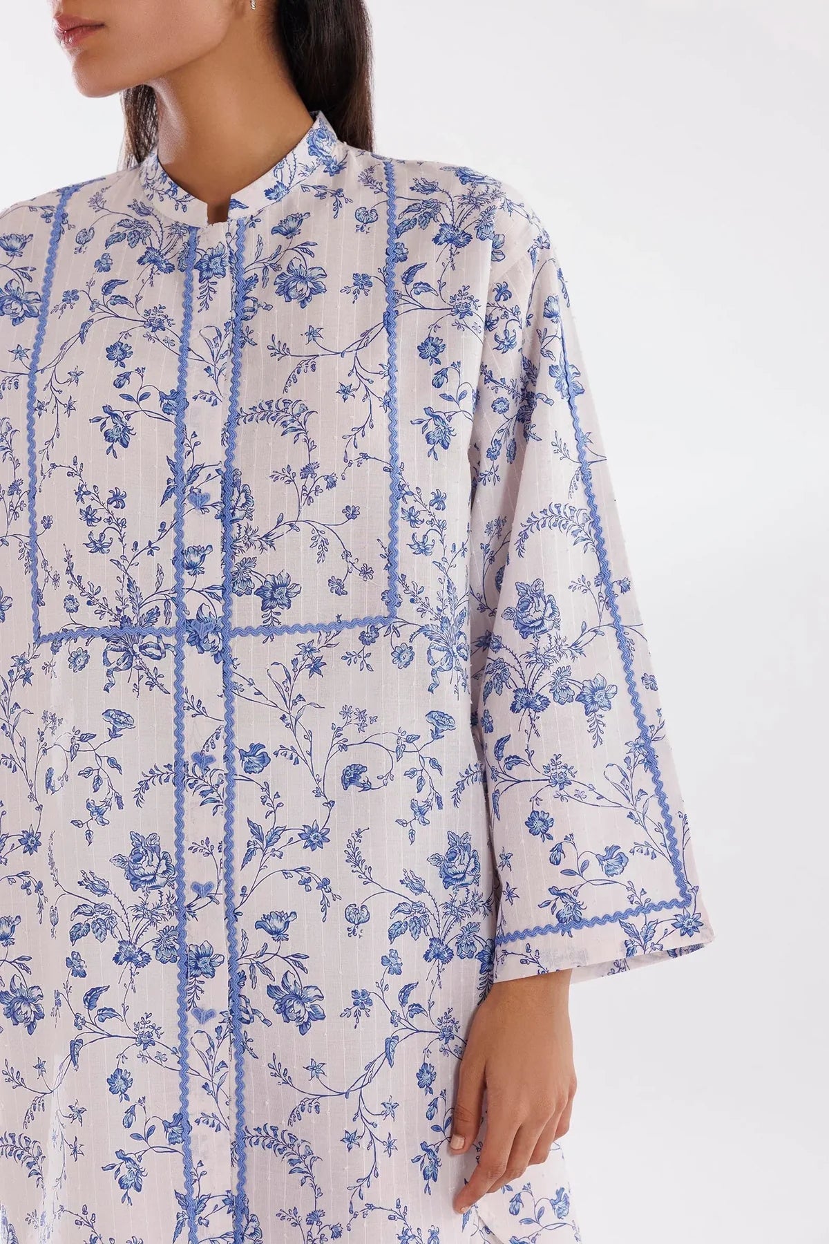 SS26BSP036P2T | Spring Summer '26 - Stitched Printed Brochia Shirt + Shalwar  | SANA SAFINAZ