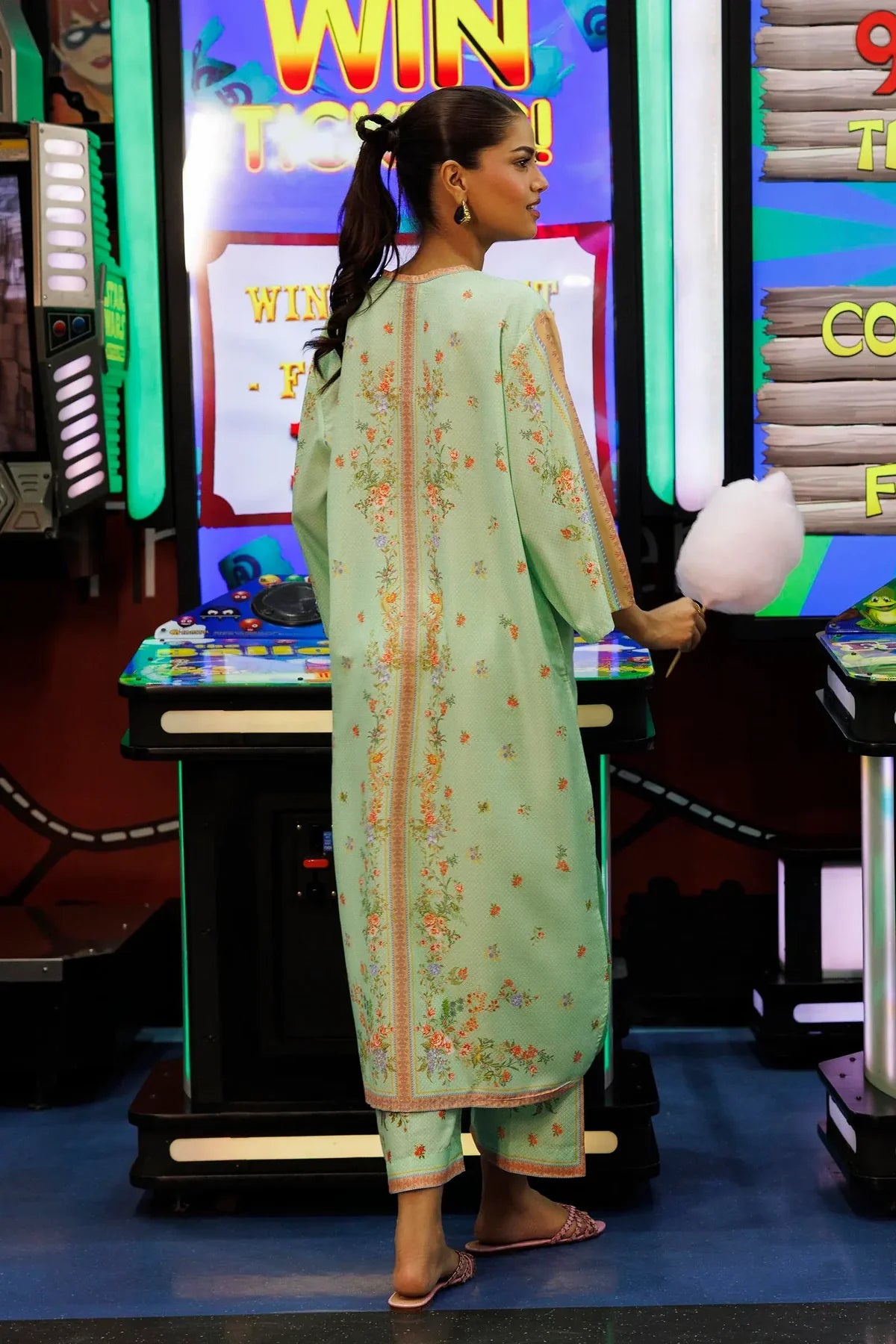 SS26BSP107P2T | Spring Summer '26 - Stitched Printed Lawn Shirt + Culotte | SANA SAFINAZ